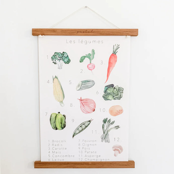 Affiche décorative et éducative - Les légumes