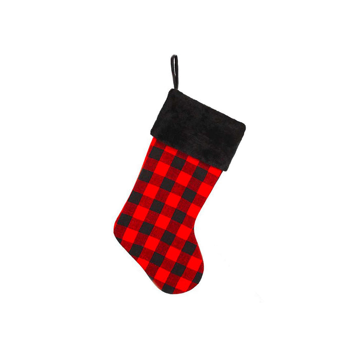 Bas de Noël de 20" à carreaux