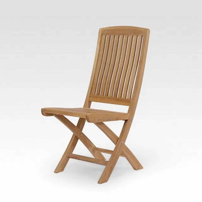 Chaise de patio en teck sans bras - Style Leo