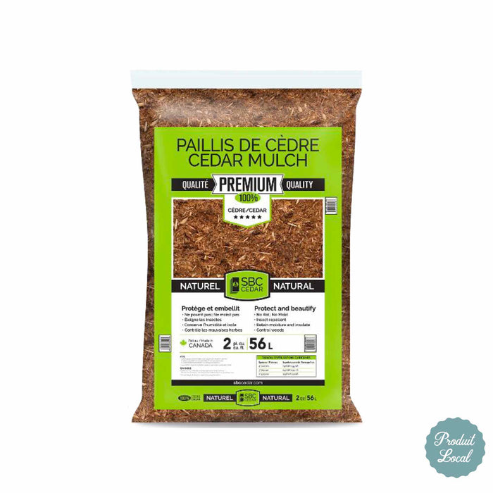 Paillis de cèdre naturel SBC - 2 p.c