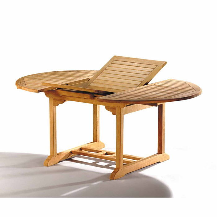 Table de patio ovale en teck