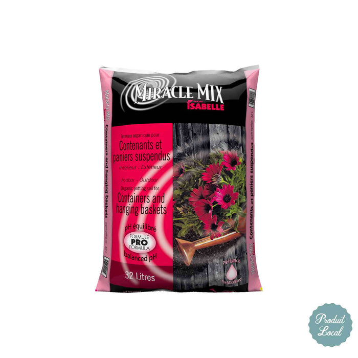 Terreau pour Contenants et Paniers Suspendus Miracle Mix - 32 L*