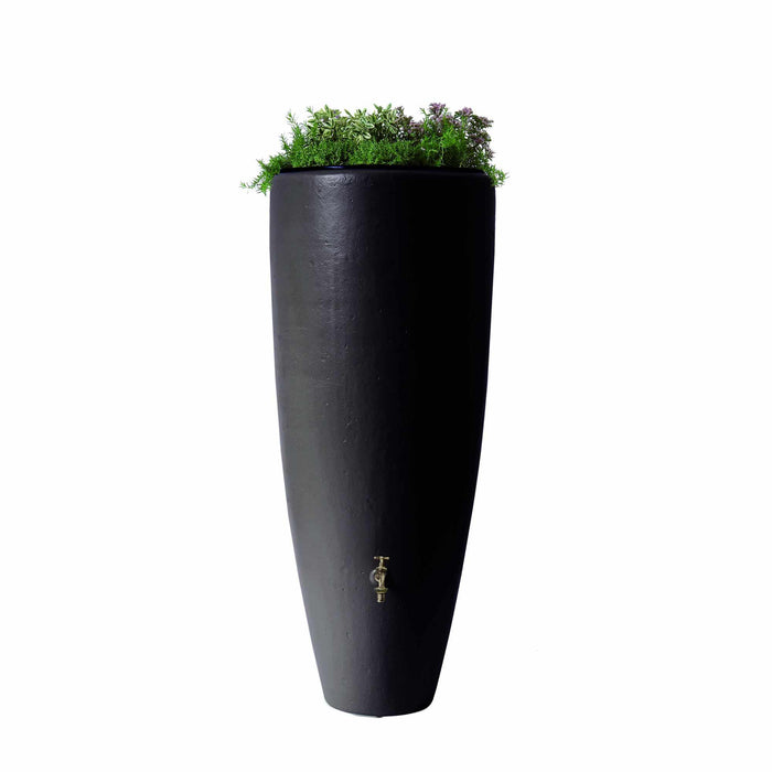 Baril d'eau de pluie 2 en 1 avec porte pot - 300 L