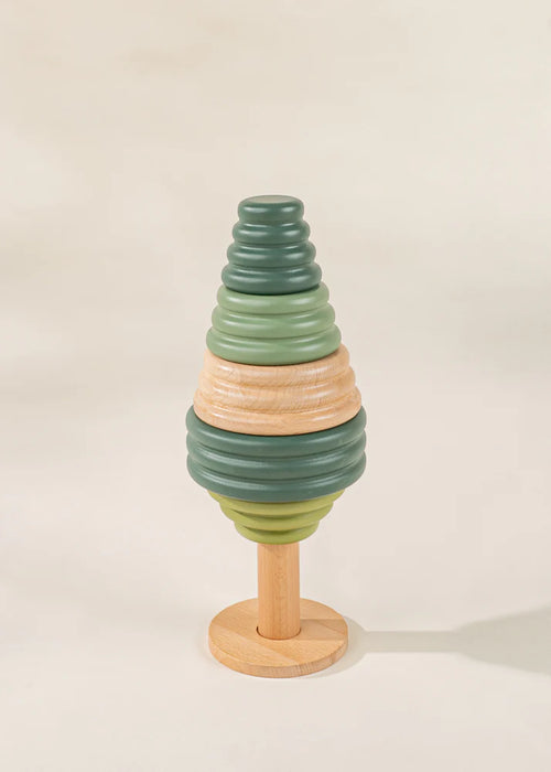 Ensemble de 3 arbres empilables en bois