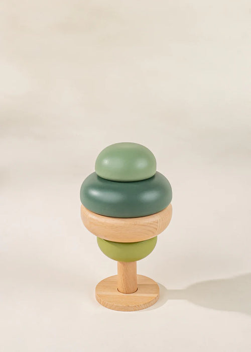 Ensemble de 3 arbres empilables en bois