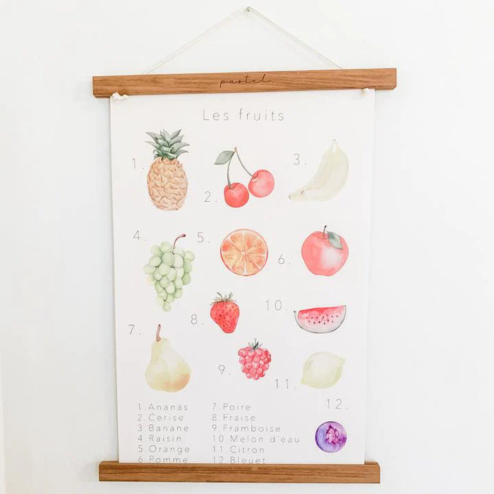 Affiche décorative et éducative - Les fruits