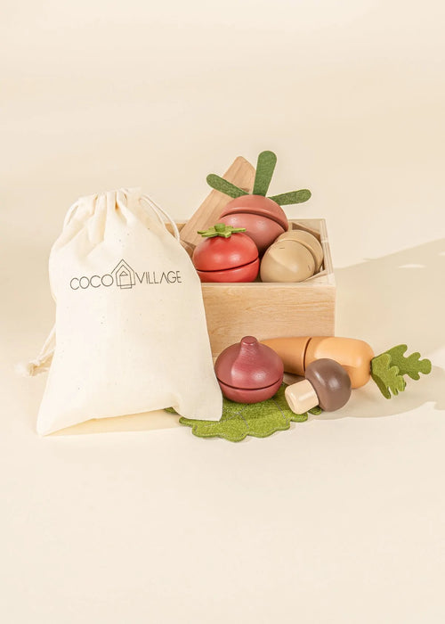 Ensemble de légumes en bois - Précommande 30 mai