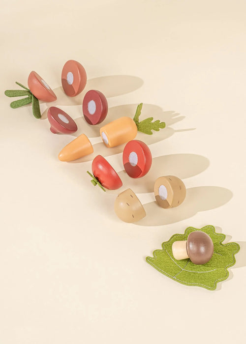 Ensemble de légumes en bois - Précommande 30 mai