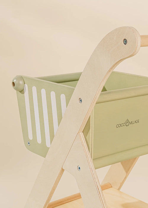 Panier d'épicerie en bois