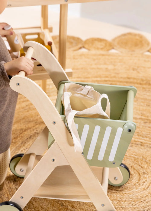 Panier d'épicerie en bois