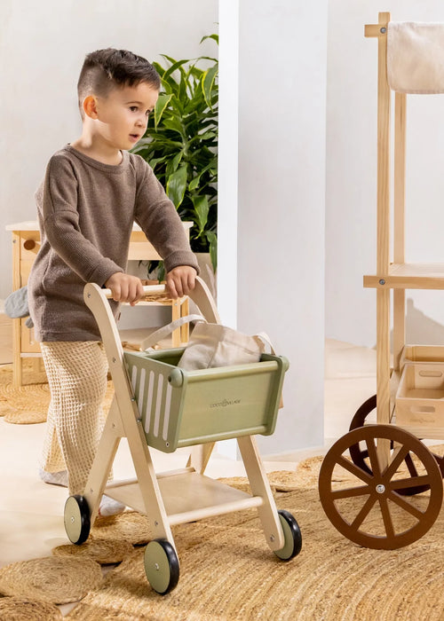 Panier d'épicerie en bois